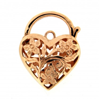 Large Filigree Padlock R/G